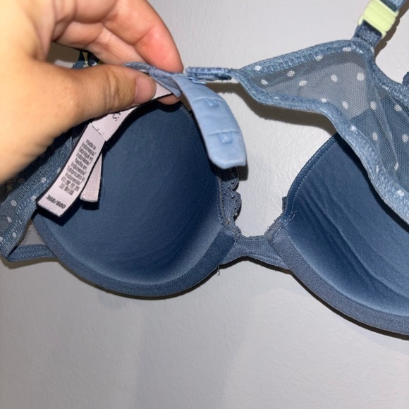 Victoria's Secret Demi polkadot Lace Bra in Blue 36B - Picture 5 of 9